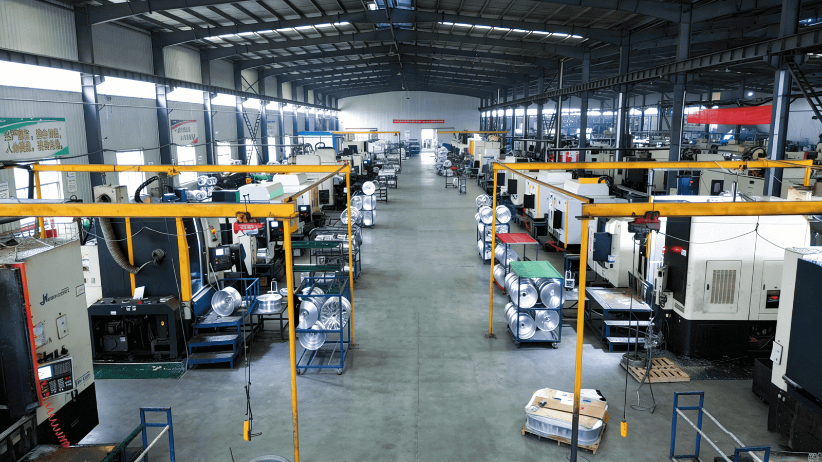 Forged wheel production workshop and quality inspection